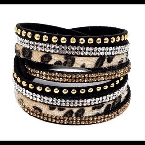 COPY - Leopard Print Wrap and Snap Bracelet